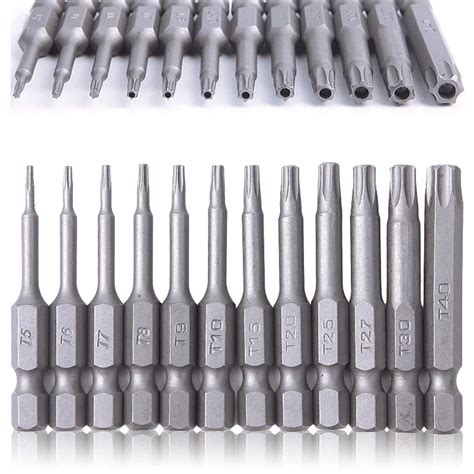 New 12Pcs/Set Security Bit Set Tamper Proof Screwdriver Drill Bit Screw ...