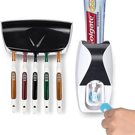 Dispensador Autom Tico De Pasta Dental Con Porta Cepillos Mercado Libre