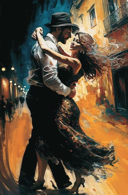 Premium Ai Image A Painting Of A Couple Dancing In The Rain