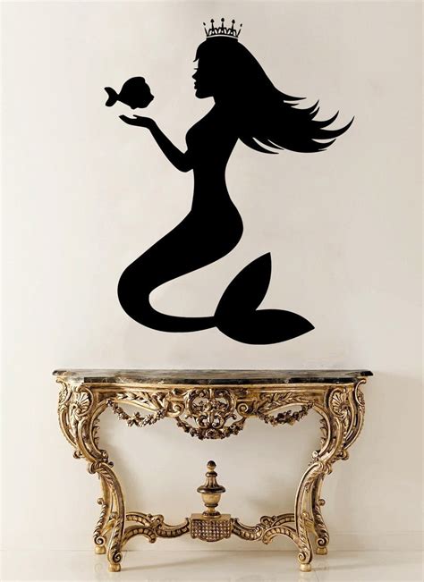 Mermaid Vinyl Sticker Mermaid Wall Decal Nautical Vinyl Decals Etsy