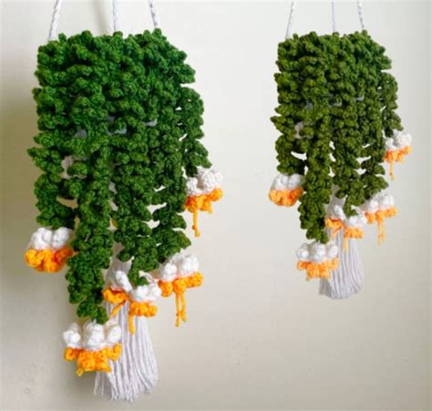 Crochet Vines With Dangling Flowers Pattern Etsy