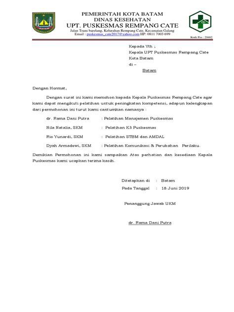 Surat Pengajuan Pelatihan Pdf