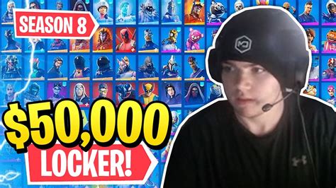 Mongraal Shows His 50 000 FORTNITE SKINS Locker In Season 8 All OG