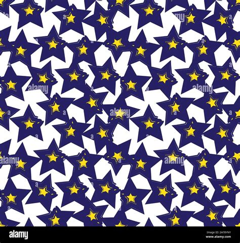 Colourful Brush Strokes Seamless Star Seamless Pattern In Vector