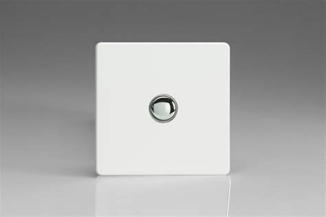 Varilight Flat Plate Screwless Premium White Gang A Way Push To