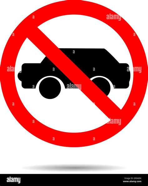 Prohibir la circulación de vehículos automotores signo icono plano