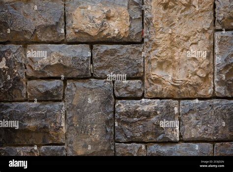 Alte Ziegel Oder Steinmauer Antike Braune Wand Unterschiedlicher