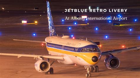 Jetblue Airways Retro Livery Taking Off From Albany International