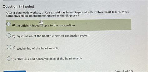 Solved Question Point After A Diagnostic Workup A Chegg