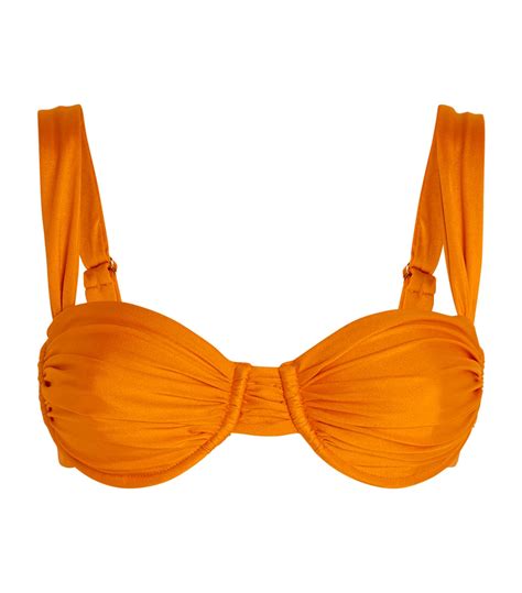 Womens Faithfull The Brand Orange Sol Bikini Top Harrods Countrycode