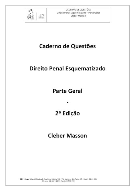 Pdf Caderno De Quest Es Penal Parte Geral Dokumen Tips