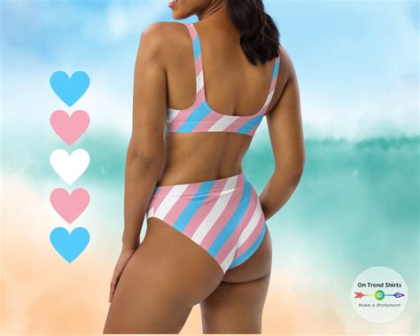 Transgender Bikini Set Padded Bikini Top High Waisted Etsy