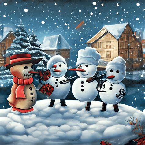 Snowmen Snowball Fight · Creative Fabrica