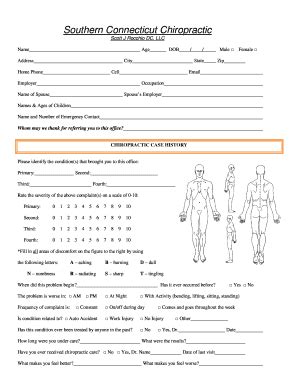 Fillable Online Southern Connecticut Chiropractic Fax Email Print