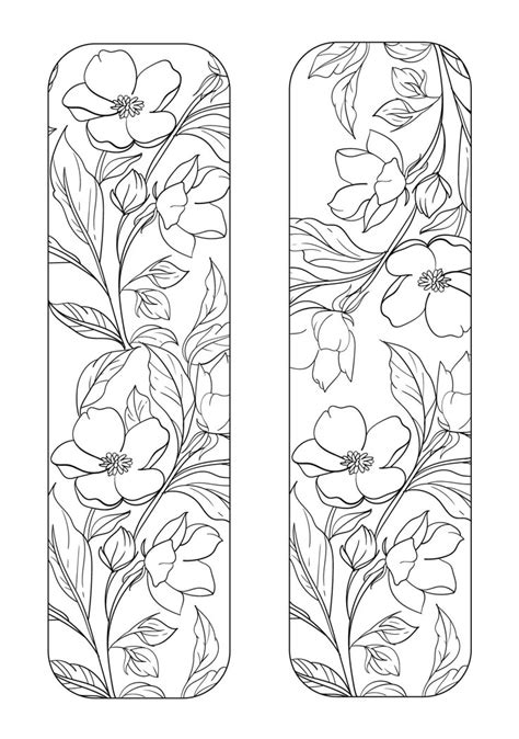 The Front And Back Sides Of A Pair Of Bookmarks With Flowers Painted On