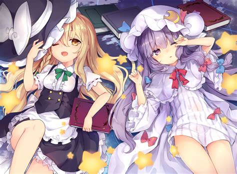 Girls Apron Blonde Hair Book Bow Braids Dress Hat Kedama Milk Kirisame Marisa Long Hair