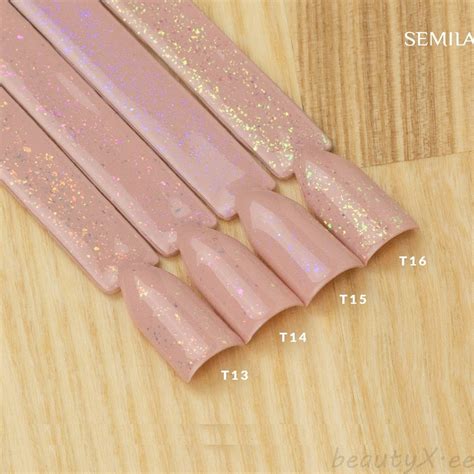 SEMILAC Top No Wipe Blinking Copper Gold Flakes T13 7ml BeautyX Ee