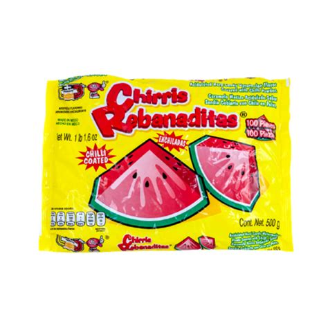 Candy Pop Chirris Rebanaditas Sandia Con Chile 100pc Dulcelandia