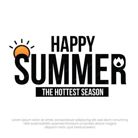 premium vector happy summer season vector editable template orange