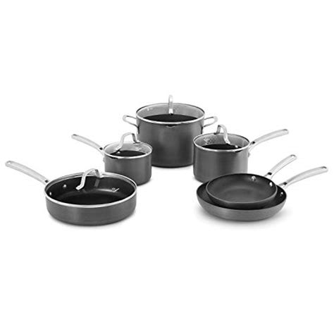 Calphalon 10 Piece Pots And Pans Set Nonstick Kitchen Cookware With