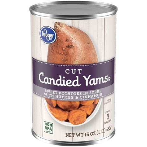 Kroger Candied Yams Cut Sweet Potatoes In Syrup With Nutmeg And Cinnamon