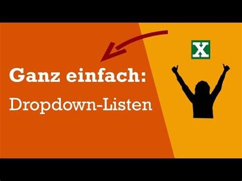 Excel Dropdown Listen erstellen ganz einfach und abhängige Unterlisten