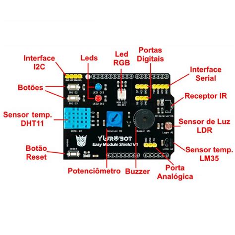 Shield Arduino Multifuncoes K Sensores E I Os