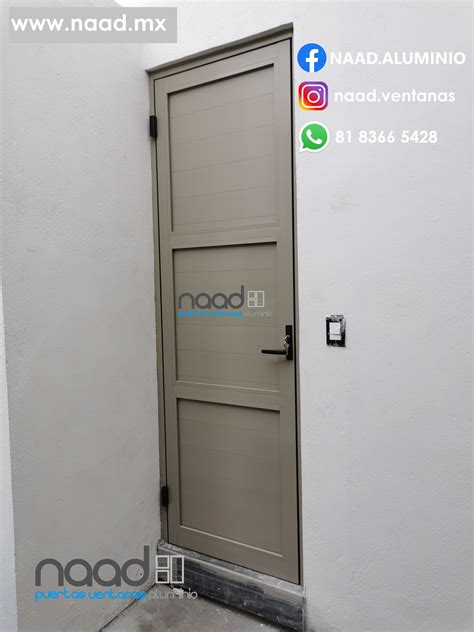 Puerta De Aluminio Con Duela Serie 50 NAAD