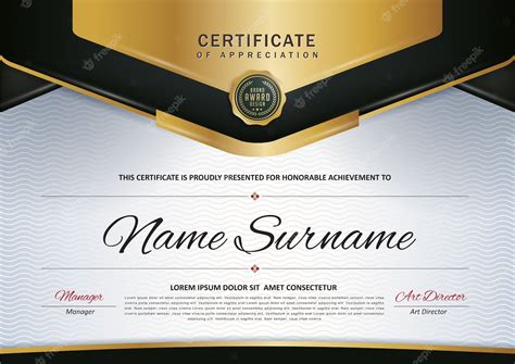 Premium Vector Premium Certificate Diploma Template