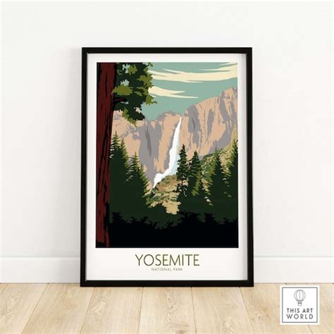 Yosemite Print Yosemite Wall Art Yosemite Poster Etsy UK