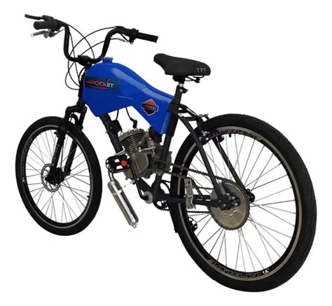 Bicicleta Motorizada Rocket Spitfire Cc Carenagem Cor Azul