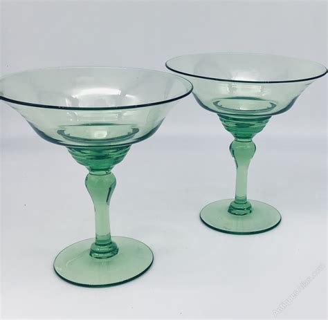 Antiques Atlas Art Deco Uranium Glass Tazza Compote