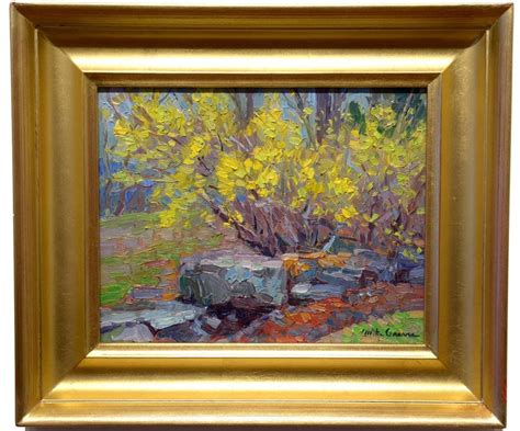 Michael Graves B1952 Stone Wall In Spring Painting For Sale At