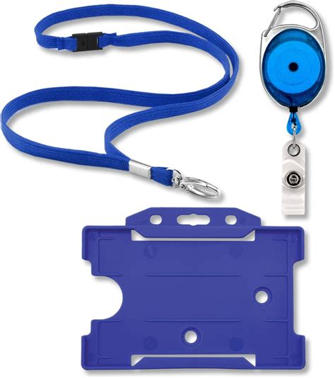 Retractable Lanyard With Card Holder Complete Set With Clip Reel