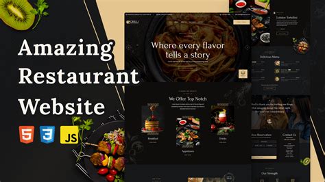 Restaurant Website Using Html And Css With Source Code Off