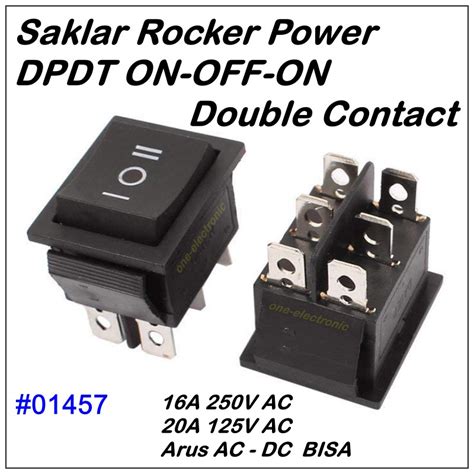 Jual Saklar Rocker Power On Off On Switch Dpdt Pin Kaki Sw Double