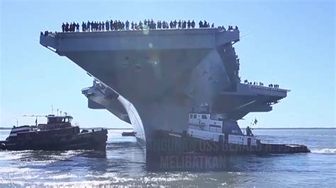 Uss Gerald R Ford Kapal Induk Seharga Rp 171 Triliun Youtube