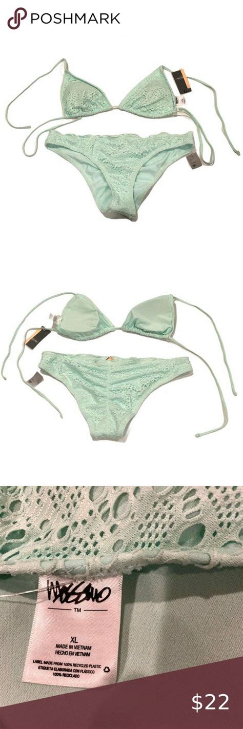 Mossimo 2 Piece Lace Cheeky Bikini Mint Green XL Cheeky Bikini Bikini