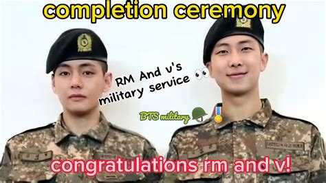 RM And V S Military Service BTS Military Service Complete Ceremony Of