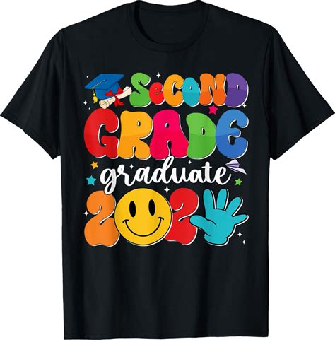 Hot Trending T Shirt With Nd Grade Second Grade Graduate Smile Face Boy Girl Kid Walmart