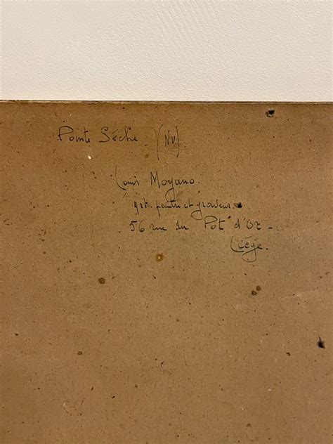 Louis Moyano 1907 1994 Drypoint Female Nude