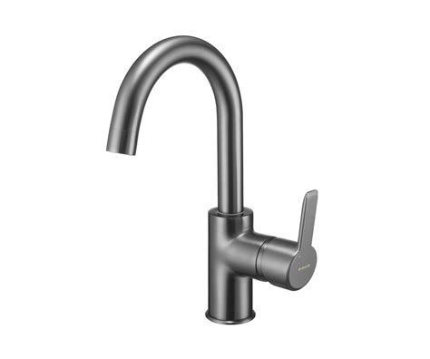 Deante Arnika Titanium Washbasin Mixer With U Spout Incl Click Clack