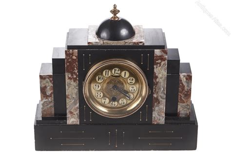 Antiques Atlas Victorian Slate And Marble Mantle Clock