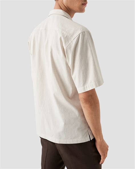 White Recycled Cotton Resort Shirt Eton