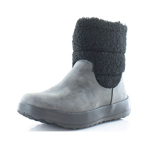 JBU Women's Black Cloudie Waterproof Pull-on Cold-Weather Boots, 8.5 ...