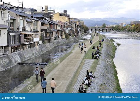 The Kamo River In Kyoto Japan Editorial Stock Photo Image Of Asia