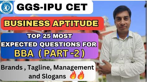 Business Aptitude Important Mcqs For Ipu Cet Bba Part Ipu Cet