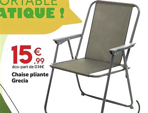 Promo Chaise Pliante Grecia Chez Maxi Bazar Icatalogue Fr