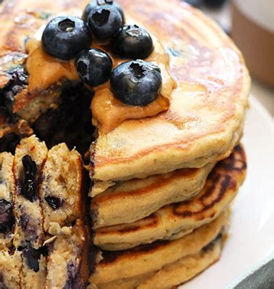 Blueberry Protein Pancakes Vegan Cream Stomach Free Life