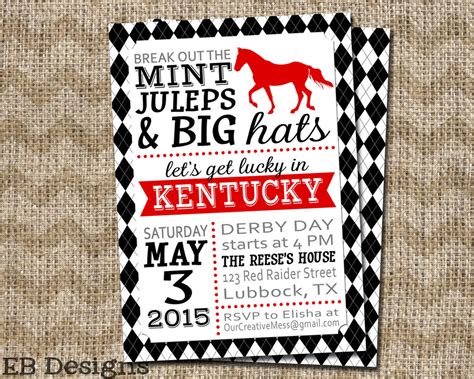 Kentucky Derby Invitation - Etsy